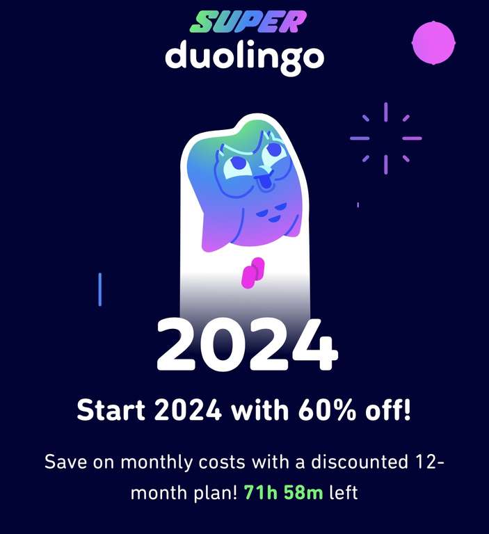 Duolingo - 60% günstiger