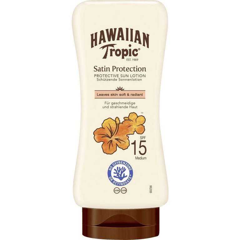 [Amazon Prime] Hawaiian Tropico Satin Protection Sun Lotion Sonnencreme LSF 15, 180 ml