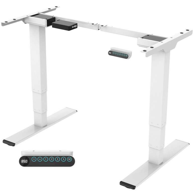 FlexiSpot Tischgestell EQ5 | Höhe: 62-127cm | Rahmenbreite: 110-170cm | 100 kg Traglast | Memory Funktion | in Weiß, Schwarz oder Grau
