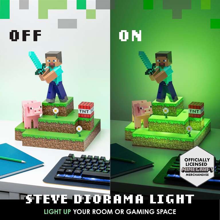 Paladone, Minecraft, Steve Figural Diorama Light, Lampe