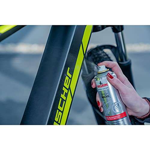 NIGRIN Bike-Care Sprühwachs, 300 ml Sprühdose, bringt brillanten Hochglanz, schützt Lack-, Metall- und Kunststoffoberflächen (Prime)