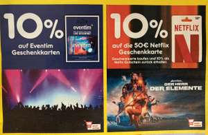 10% auf Eventim Geschenkkarten / 10% Netto MD Gutschein für Netflix 50€ Geschenkkarte | online und offline [ Netto MD ]