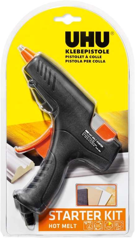 UHU Heißklebepistole Hot Melt Starter-Kit Pistole + 6 Patronen, Globus Supermarkt