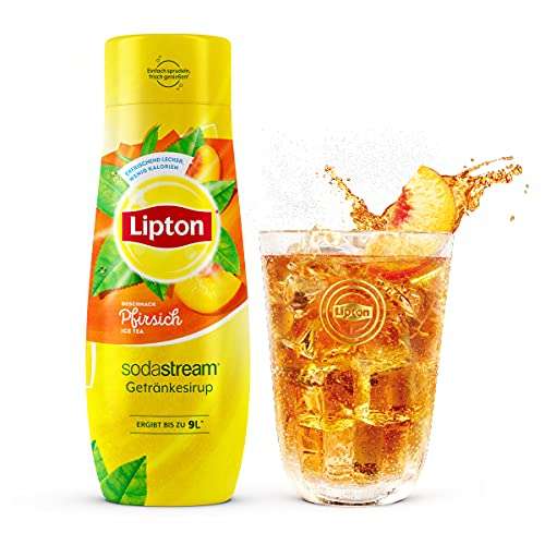 SodaStream Sirup Lipton Ice Tea Pfirsich oder Green Ice Tea - 1x Flasche ergibt 9 Liter Fertiggetränk (Prime)