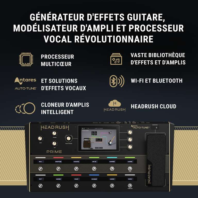 Headrush Prime - Modeller - Effektgerät Gesang - Multieffekt Gitarre [amazon.fr]