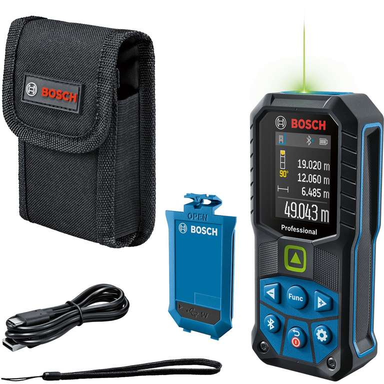 Bosch Professional Laser-Entfernungsmesser GLM 50-27 CG mit Schutzzubehör - 0601072U01 PRO DEAL