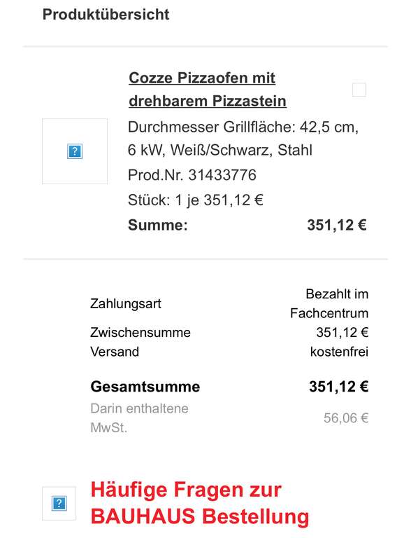 Cozze 42,5 Pizzaofen - Bauhaus Tiefpreisgarantie