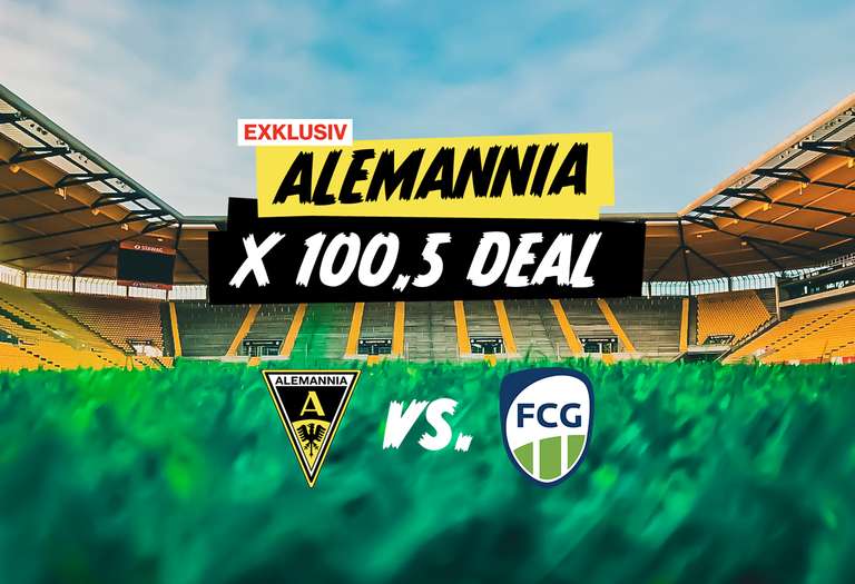[100,5 Das Hitradio Deal] Alemannia Aachen vs. FC Gütersloh Ticketdeal - 45% Rabatt auf eine Sitzplatzkarte Osttribühne, 24.02.2024