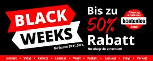 Laminat Depot Black Friday Sale bis zu 50% Rabatt auf Laminat / Vinyl und Parkett