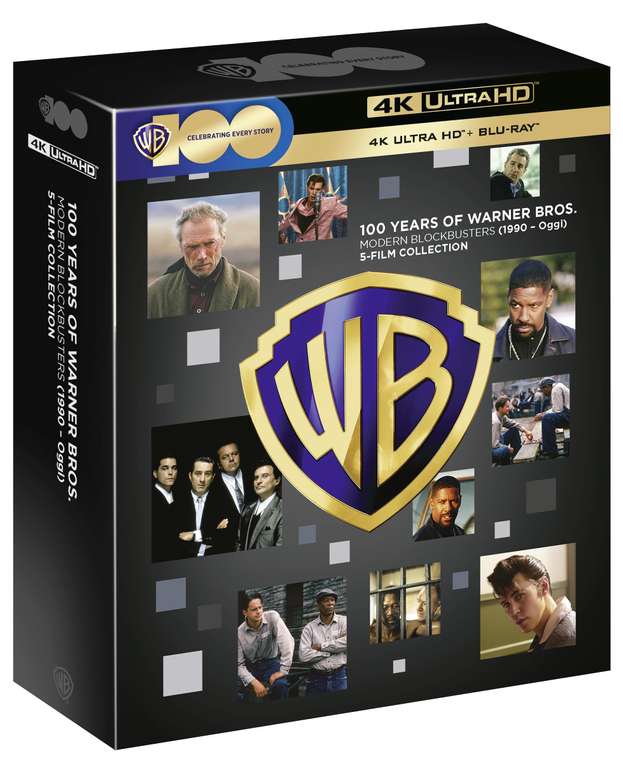 [Amazon.it] WB 100 Vol. 3 Modern Blockbuster - 5 Filme - 4K Bluray - Die Verurteilten, Goodfellas u.a. - deutscher Ton