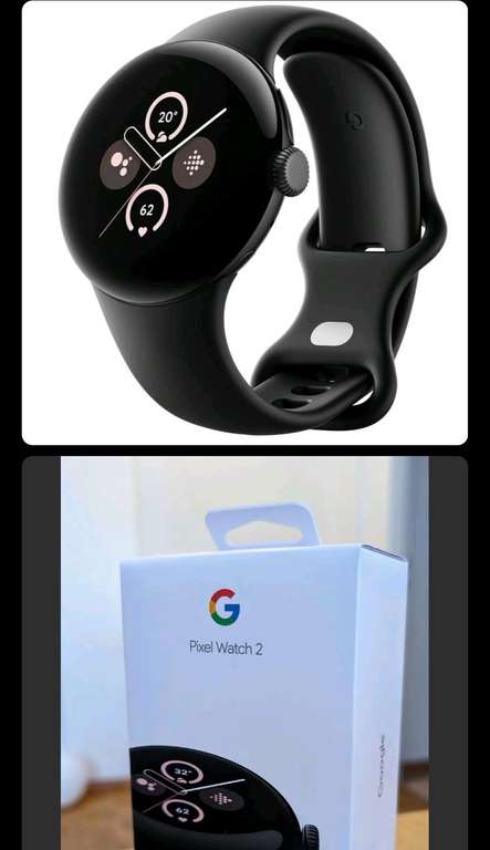 Google Pixel Watch 2 WiFi 41mm Smartwatch Schwarz Matte Black Obsidian