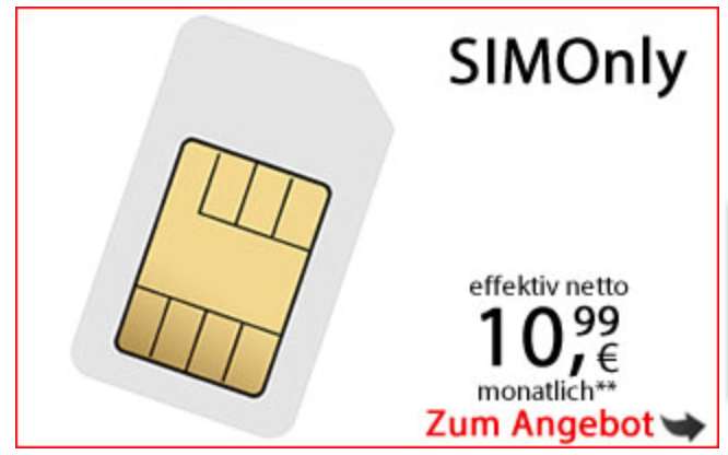 Geschäftskunden Vodafone, Sim Only: Allnet/SMS Flat DE & EU, 5G Datenflat für 10,99€/Monat netto, 0€ AG inkl. 2. SIM/eSim