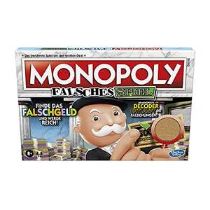Monopoly Falsches Spiel, Hasbro Brettspiel für Familien und Kinder ab 8 Jahren, mit Decoder, für 2 bis 6 Spieler (Amazon Prime)