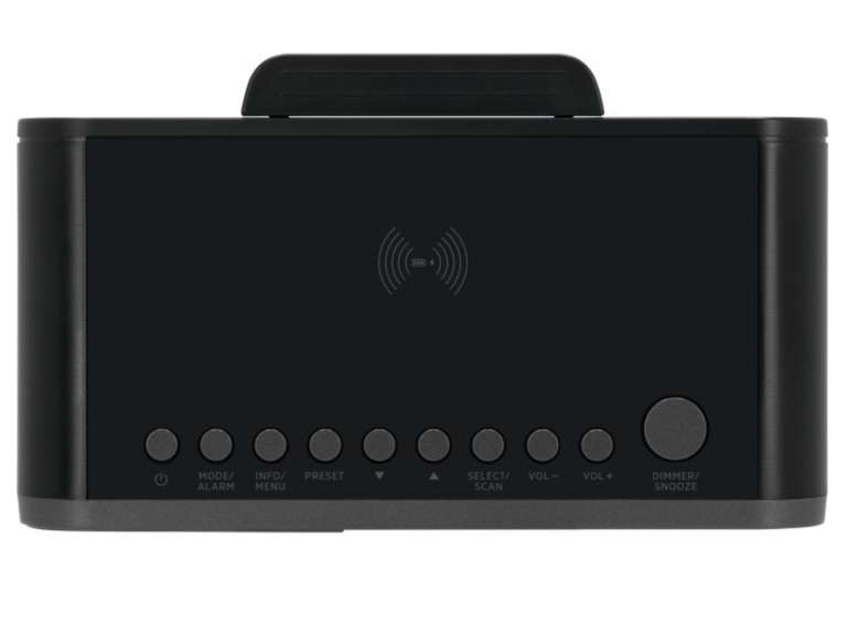 Technisat VIOLA CR 1 DAB+/UKW Radiowecker mit Wireless Charging ( Radiowecker, Ladegerät, DAB+, Kopfhörereingang, Sleeptimer )