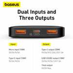 Baseus Power Bank 20000mAh 20W Schwarz (1x USB-C, 2x USB-A)