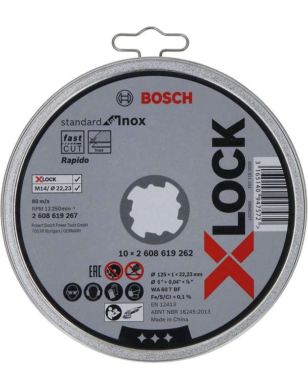 Bosch Accessories 2608619267 Trennscheibe gerade 125 mm 10 St., Versandkostenfrei