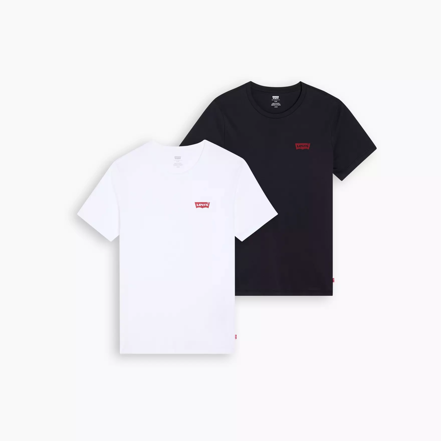 2er Pack Levi's T-Shirt • 100% Baumwolle •Weiß - Schwarz • XS - 2XL | Red Tab Member