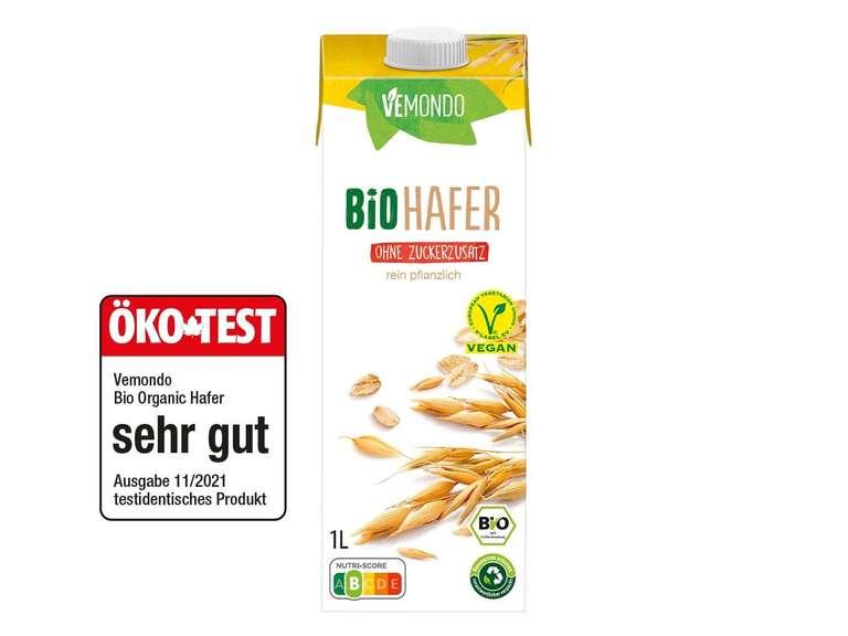 [Lidl plus] Vemondo Hafermilch Bio 1 Liter für nur 0,69€