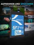 SABRENT SD Karte 256GB V60, SDXC Card UHS II, SD Speicherkarte Class 10