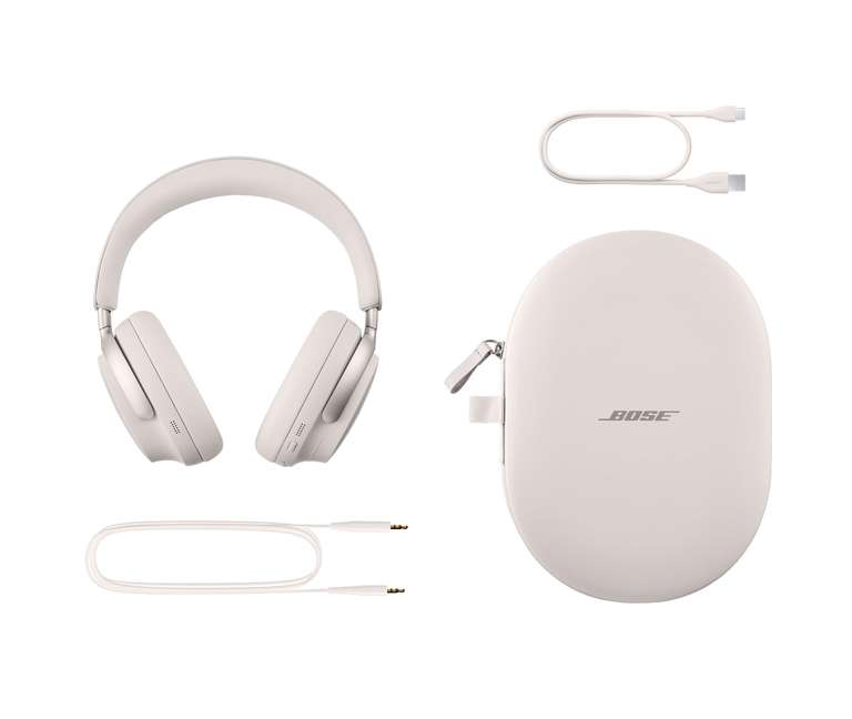 Bose QuietComfort Ultra Wireless Headphones with Noise Cancelling for Spatial Sound, Over-Ear ,Microphone, Up to 24 Hours Battery Life