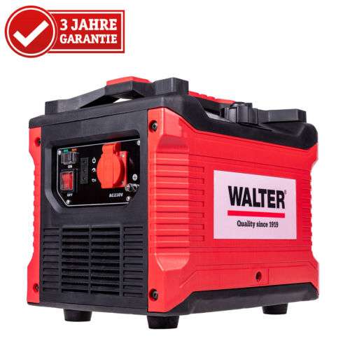 WALTER Inverter Stromerzeuger 1000W, WWS-IGS1000, Benzin Notstromagreggat