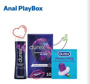 25% Rabatt auf alle Durex Playboxen | z.B. Anal Playbox (Kondome, Gleitgel & Penisring) oder die limitierte Halloween Playbox