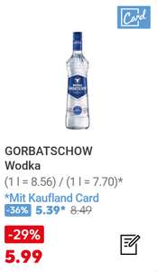 Wodka Gorbatschow Kaufland Card