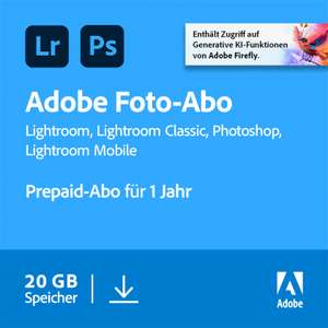 Adobe Creative Cloud Foto-Abo mit 20GB