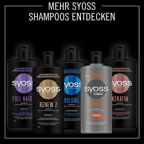 Syoss Shampoo 10% Coupon+ 10% Spar-Abo, zb Men Power (440 ml), Repair, Keratin, Renew 7, Full Hair 5, Color, Tiefenspülung Repair (Prime)