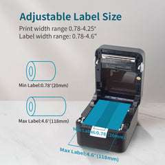 Vretti 420B Labeldrucker 4x6 Thermodrucker, 152 mm/s, USB, für Kisten, Versandlabel usw.
