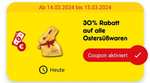 [Netto App] -30% auf alle Ostersüßwaren, z.B. Lindt Goldhase 200g durch Angebot, Rabatt und -15% Klebe-Coupon für 2,67€