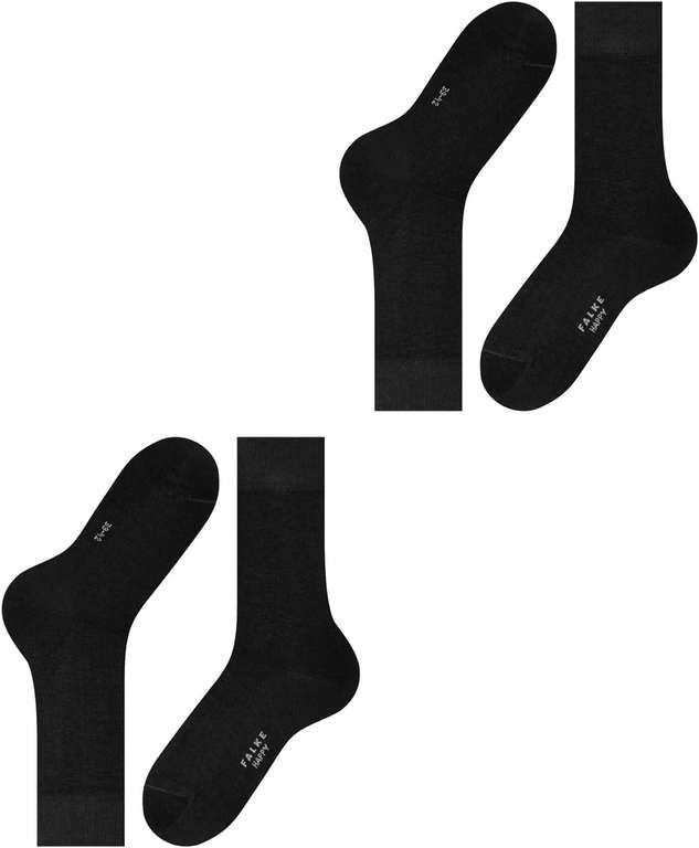 [Preisfehler] 4 (statt 2) Paar Falke Happy Herren Socken (Amazon Prime) in schwarz (Gr. 43-50) für 9€ und in grau (Gr. 43-46) für 10€
