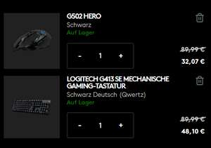 Logitech Tastatur G413 SE + Maus G502 HERO