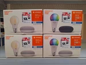 LEDVANCE Starter Kit Smart Home Google Home Mini Karbon + RGBW Leuchtmittel