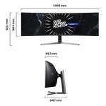 Samsung Odyssey Ultra Wide DQHD Gaming Monitor C49RG94SSR, 49 Zoll QLED FreeSync 2 HDR, Bildwiederholrate 120 Hz