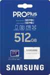 Samsung PRO Plus 512GB microSDXC (180MB/s Lesen & 130MB/s Schreiben, UHS-I U3, A2 V30, inkl. SD-Adapter)
