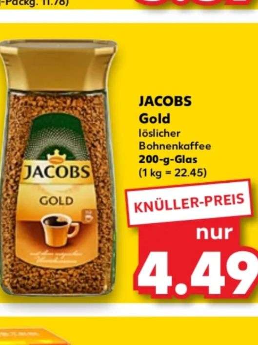 JACOBS GOLD 200g für 4,49€ (Kaufland)