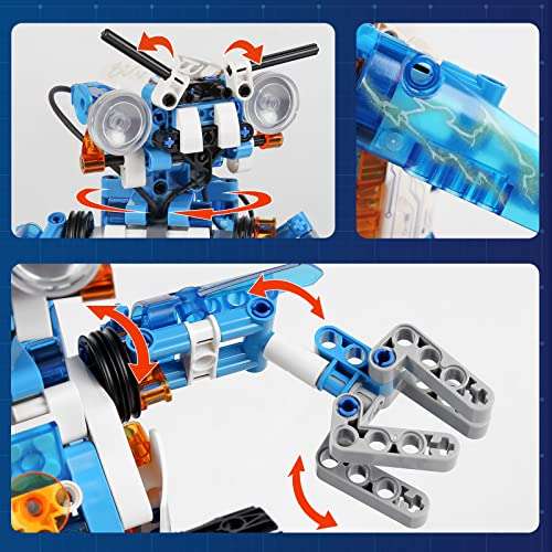 Mould King 15059: Roboter Bausteine Modell, 369 Teile, Ferngesteuerter Bausteinroboter aus Klemmbausteine