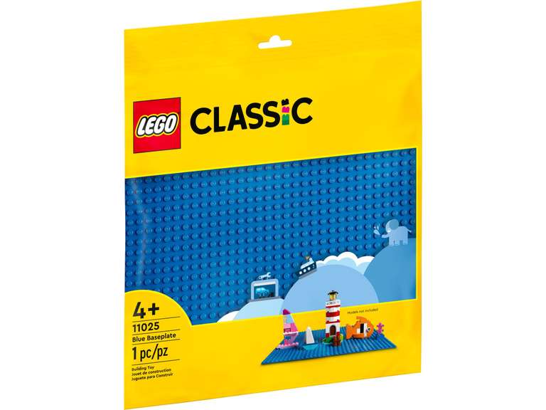 LEGO Classic Grüne Bauplatte (11023), die Blaue Bauplatte (11025) und die Weiße Bauplatte (11026) für je 6,20 Euro [Thalia App+KultClub]