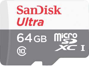 SANDISK Ultra UHS-I mit Adapter für Tablets, Micro-SDXC Speicherkarte, 64 GB, 120 MB/s