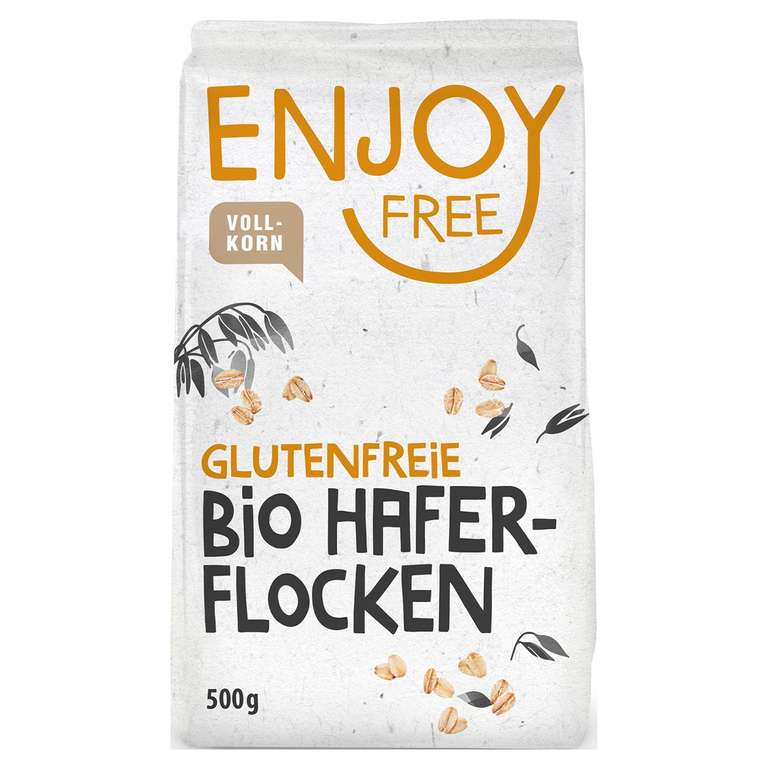 [ALDI SÜD] Glutenfreie Bio Vollkorn Haferflocken - Enjoy free - glutenfrei - 500g