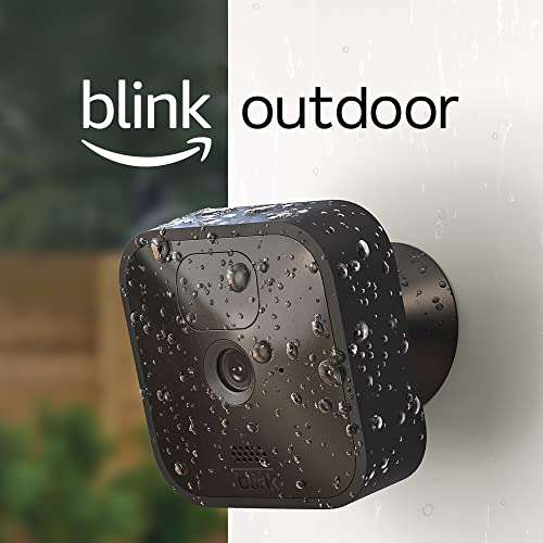 Blink Outdoor, 4er-Pack + Sync Module – kabellose HD-Überwachungskamera (Prime)