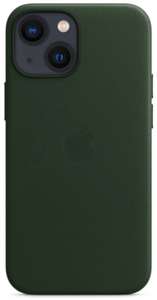 Apple Leder Case mit MagSafe für das iPhone 13 Mini in Sequoia Green / Schwarzgrün (MM0J3ZM/A)