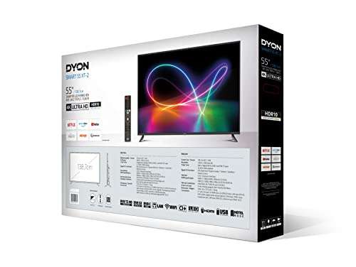 [Amazon] DYON Smart 55 XT-2 138,7 cm (55 Zoll) Fernseher (4K Ultra-HD Smart TV, HD Triple Tuner (DVB-C/-S2/-T2) [Modelljahr 2022]