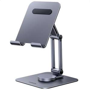 [Prime] Ugreen 35090 Tablet-Ständer | für Geräte bis 13" | Höhe & Winkel verstellbar | 360° drehbar | faltbar | aus Aluminium