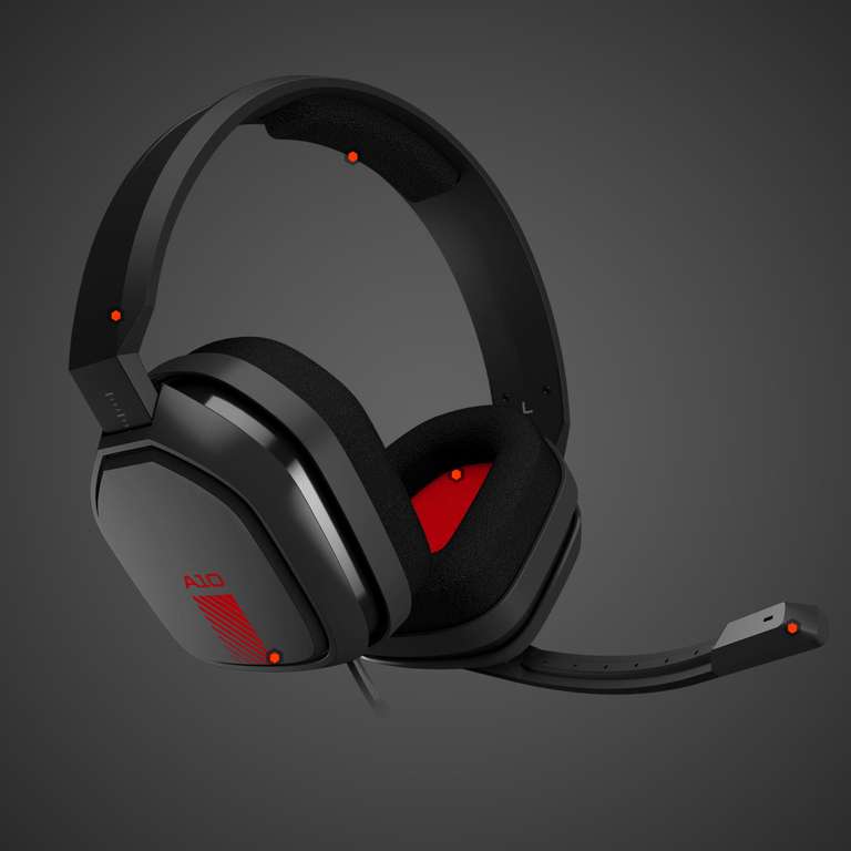 Logitech Astro A10 (Gen. 1) - Over-Ear Gaming Headset (PC, XBOX, PS) rot/grau (auch in anderen Farben erhältlich)