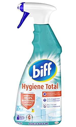 Biff Hygiene Total, Badreiniger, 750 ml, Sprühflasche, für alle Oberflächen im Bad (10% Coupon + Spar-Abo Prime)