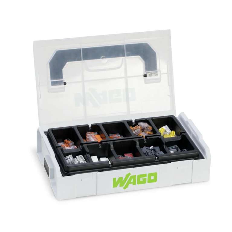 WAGO Verbindungsklemmen-Set 887-950 | 166-teilig, mit verschiedenen Verbindungsklemmen für alle Leiterarten, in praktischer L-BOXX Mini