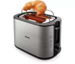[Philips] Bestpreis - Toaster Viva Collection HD2650/90 | Metall, 2 Scheiben, breite Kammer