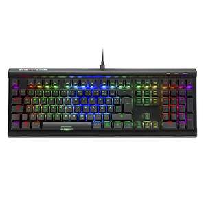 [Amazon Vorbestellung] Sharkoon Skiller SGK60 RGB Gaming Tastatur (Mechanisch, 14 PBT-Tastenkappen, Braune Kailh-Box-Schalter, Schwarz)